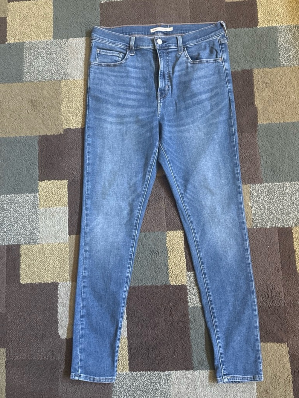 Levi's Medium Blue High-Rise Skinny Jeans